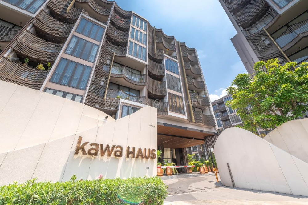 For SaleCondoOnnut, Udomsuk : 🔥Urgent Exclusive Price🔥For Sale Condo KAWA HAUS. 1 Bed 1 Bath, 37.32 sq.m. Fully-furnished, nice layout, high floor. Near BTS Onnut in the T77