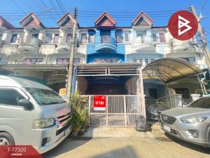 For SaleTownhouseMahachai Samut Sakhon : 3-story townhouse for sale, Phong Sirichai Village 1, Om Noi, Samut Sakhon.