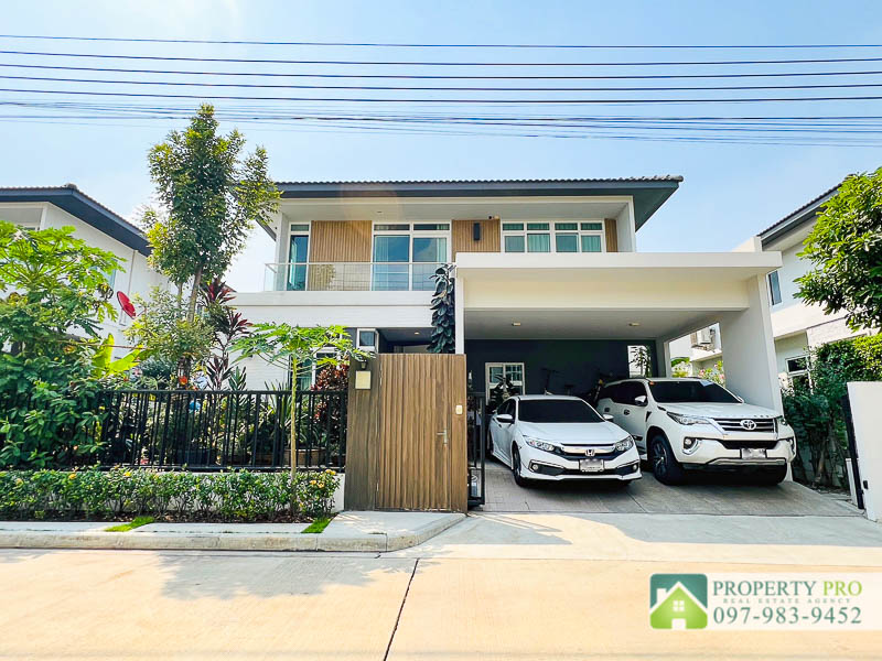 For SaleHouseRama5, Ratchapruek, Bangkruai : EL24S-004 House for Sale Mantana Westgate, 4 Bedroom 60 Sqw 185 Sqm Fully Furnished Near MRT Talad Bang Yai, Klong Bang Phai, Bang Yai, Bang Bua Thong