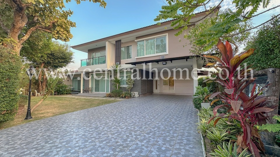 For SaleHouseRama5, Ratchapruek, Bangkruai : Single house Casa Ville Ratchaphruek - Chaengwattana, corner house, garden view, largest plot in the project.