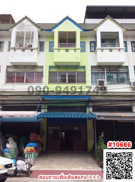 For RentShophouseRama 2, Bang Khun Thian : For rent, 3 and a half storey commercial building, Pisan Village, Tha Kham 28, has a mezzanine and rooftop.