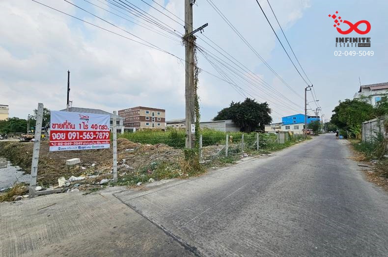 For SaleLandLadkrabang, Suwannaphum Airport : Empty land for sale, 440 square wah, Soi Thung Setthi, Intersection 15