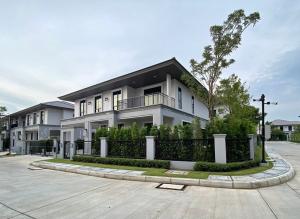 For SaleHouseChaengwatana, Muangthong : Single detached house for sale, corner unit, Setthasiri Project. Chaengwattana-Prachachuen 2, along Khlong Prapa, Pak Kret, Nonthaburi.