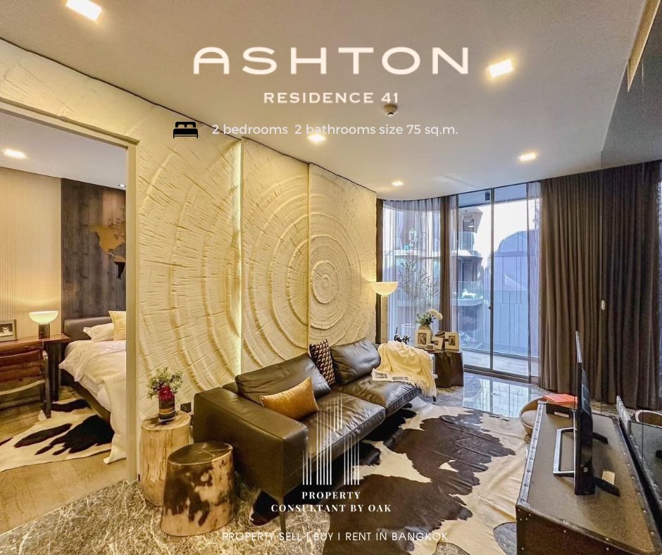 For SaleCondoSukhumvit, Asoke, Thonglor : Ready to Move In 🐶🐱 Pet Friendly Ashton Residence 41 Duplex 2 large bedrooms 75 sq m. Selling at special price from the project. Near Phrom Phong BTS station, ONLY 17.09 MB