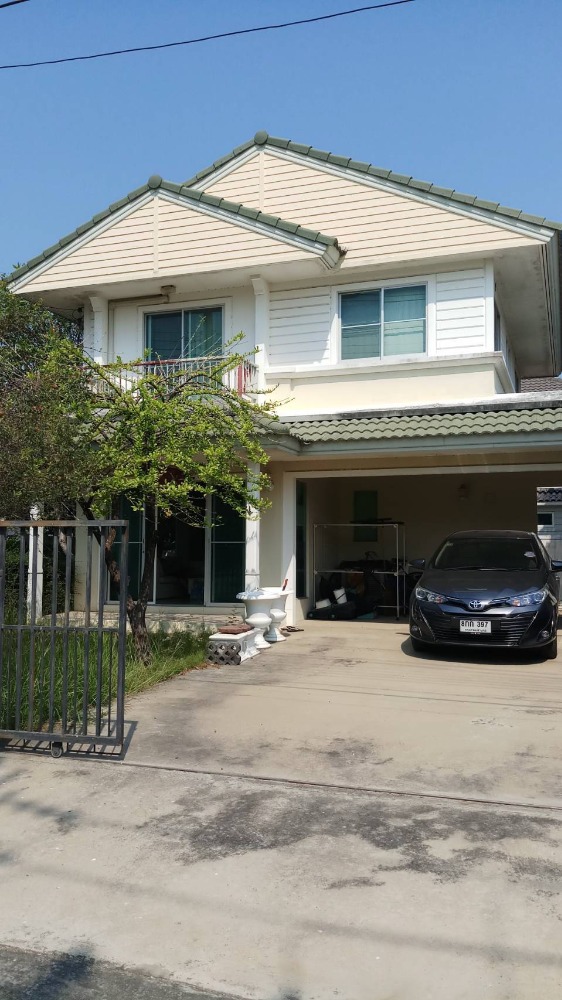 For SaleHouseNonthaburi, Bang Yai, Bangbuathong : Single house for sale, Phrueklod Village, Wongwaen Rattanathibet, corner house, in front of the project, ready to move in.