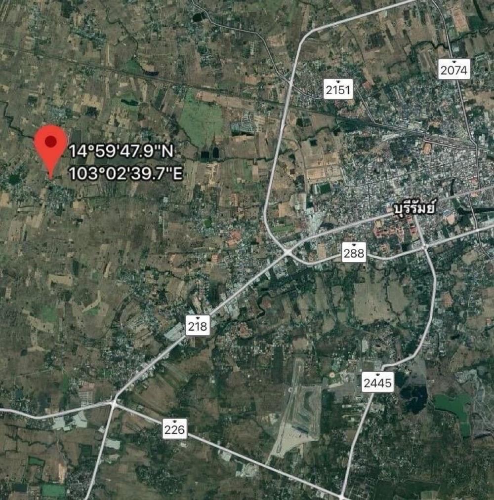 For SaleLandBuri Ram : The owner is selling it himself. Land for sale, area 10 rai, good location next to Buriram city. Located behind Robinson Buriram, accepting agents, upon completion receive a commission of 5%.