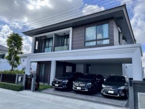 For SaleHouseBangna, Bearing, Lasalle : Luxurious 2-storey detached house for sale, corner room, Grand Britania Bangna KM.12. Grand Britania Bangna KM.12. Beautiful, ready to move in, near Suvarnabhumi Airport. If interested, contact Line @841qqlnr