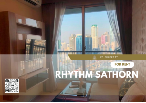 For RentCondoSathorn, Narathiwat : For rent 📣Rhythm Sathorn📣 new room, beautiful view, furniture, complete electrical appliances, near BTS.