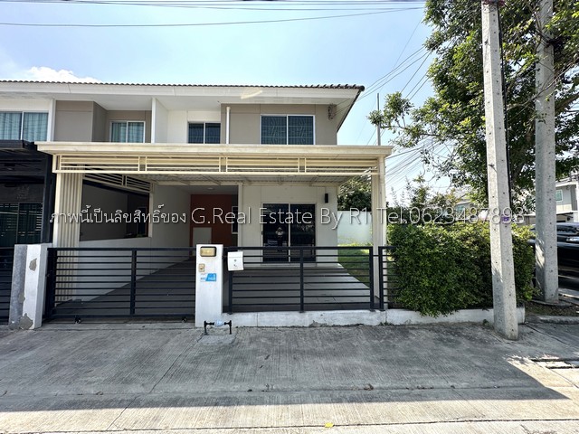 For SaleTownhousePathum Thani,Rangsit, Thammasat : House for sale, Pruksa Village Bangkok-Pathum Thani, Bang Duea Subdistrict, Mueang Pathum District, Pathum Thani Province, behind the corner