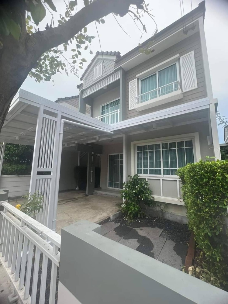 For RentTownhouseSamut Prakan,Samrong : For rent: 2-story townhome, twin house style. 28 sq m, new condition, Ring Road - Bangna, near Mega Bangna.