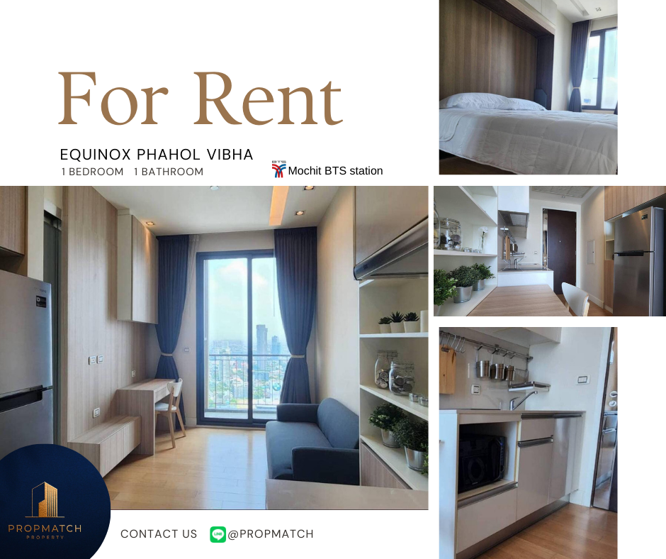 For RentCondoLadprao, Central Ladprao : 🏙️ BEST DEAL FOR RENT | Equinox Phahol-Vipha 1 Bedroom 1 Bathroom 31 sqm. - ฿15,000/month Tel. 0909426442 K.Film