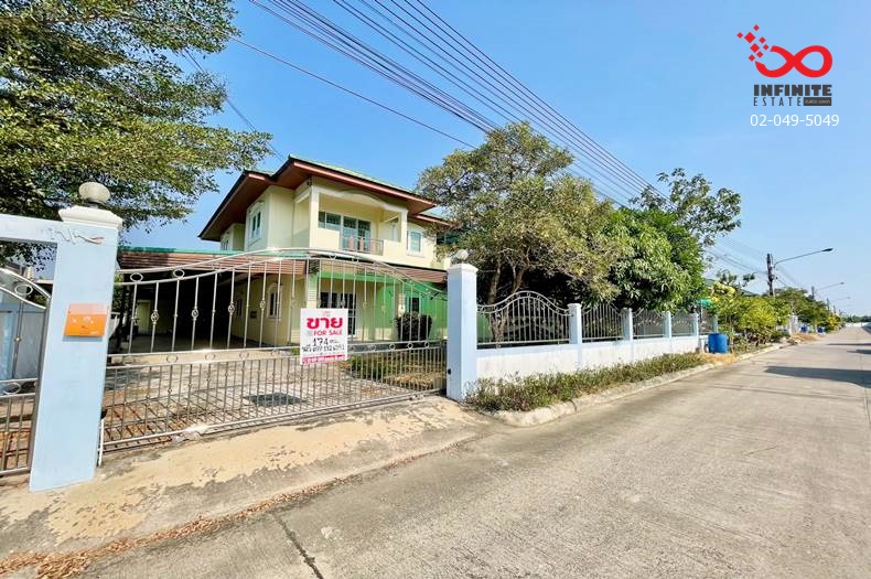 For SaleHouseMahachai Samut Sakhon : 2-story detached house for sale, Sirisap, Ban Phaeo 1 Ngan, 74.4 square wah, Rama 2 Road.