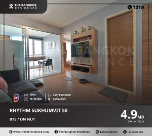 For SaleCondoOnnut, Udomsuk : Urgent sale, very good layout, sky kitchen, best price in the project, selling Rhythm Sukhumvit 50 (selling only 109,xxx/sq.m)