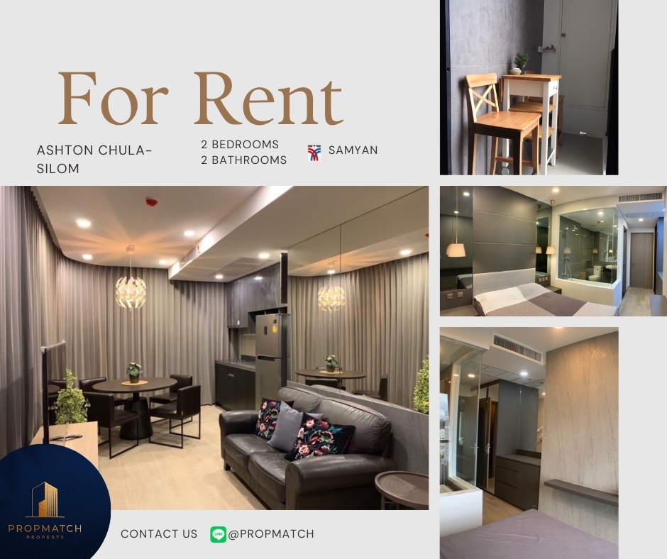 ให้เช่าคอนโดสยาม จุฬา สามย่าน : 🏙️ BEST DEAL FOR RENT | Ashton Chula-silom 2 Bedrooms 2 Bathrooms 66 sqm. - ฿65,000/month Tel.0909426442 K.Film