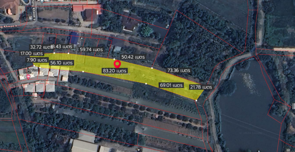 For SaleLandChiang Mai : Land for sale at appraised price, good location, only 450 meters from the main road HWY 1008, suitable for building a residence. With agricultural land, Saraphi, Chiang Mai