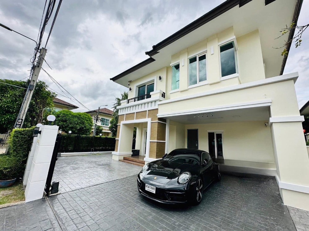 For SaleHouseRama5, Ratchapruek, Bangkruai : ♦ Best Price ♦ 2-story single house, 66.00 sq.w. | 3 bedrooms, fully furnished | Corner house with side garden | Near The Walk Ratchaphruek 1 min, The Crystal SB Ratchaphruek 9 mins