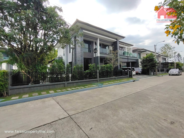 For RentHousePattanakan, Srinakarin : 2-storey detached house for rent, area 80 sq m, usable area 220 sq m, 6 bedrooms, 4 bathrooms, fully furnished, Bangkok-Kreetha-Rama 9 Road, rental price 40,000 baht/mo.