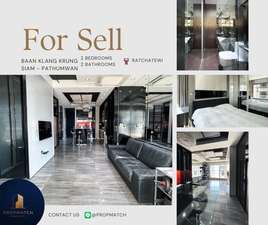 For SaleCondoRatchathewi,Phayathai : 🏙️ BEST DEAL FOR BUY | Baan Klang Krung Siam Pathumwan 2 Bedrooms 2 Bathrooms 84.22 sqm. - 9.5 M฿ Tel.0909426442 K.Film