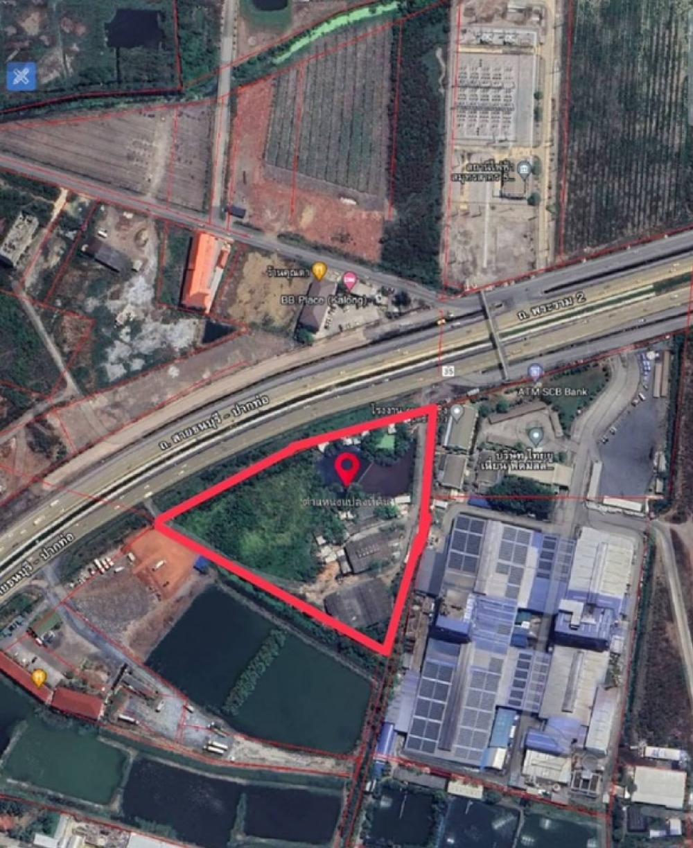 For SaleLandMahachai Samut Sakhon : Land for sale next to Rama 2 Road with factory, 14 rai 1 ngan 62 sq m.