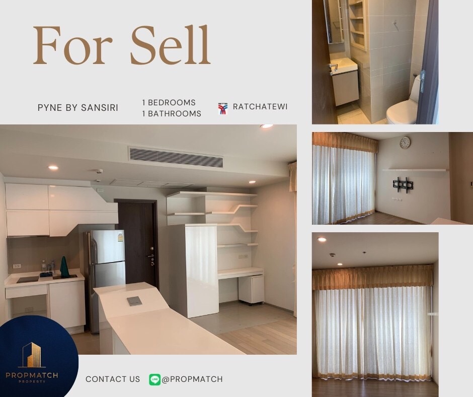 ขายคอนโดราชเทวี พญาไท : 🏙️ BEST DEAL FOR BUY | Pyne By Sansiri 1 Bedroom 1 Bathroom 47 sqm. - 8.99 M฿ Tel.0909426442 K.Film