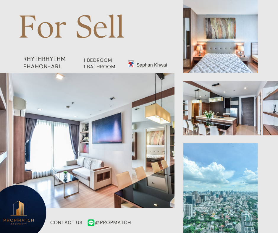 For SaleCondoSapankwai,Jatujak : 🏙️ BEST DEAL FOR BUY | Rhythm Phahol - Ari 1 Bedroom 1 Bathroom 45 sqm. - 4.79 M฿ Tel.0909426442 K.Film