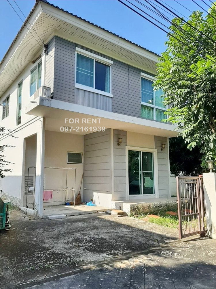 For RentHouseMin Buri, Romklao : 1-story detached house for rent, Ramkhamhaeng Miltine Keha Thani 4, beautiful house, ready to move in.