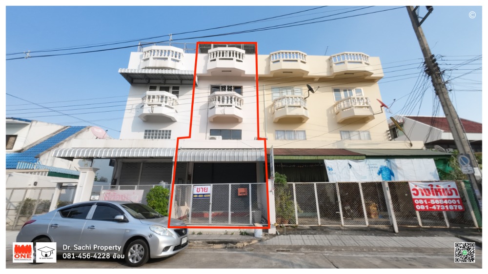 For SaleShophousePhayao : Commercial building for sale near Kwan, in the heart of Phayao city, 17.6 sq wa, 2 and a half floors, with rooftop, Rop Wiang Subdistrict, Mueang District, Phayao Province.