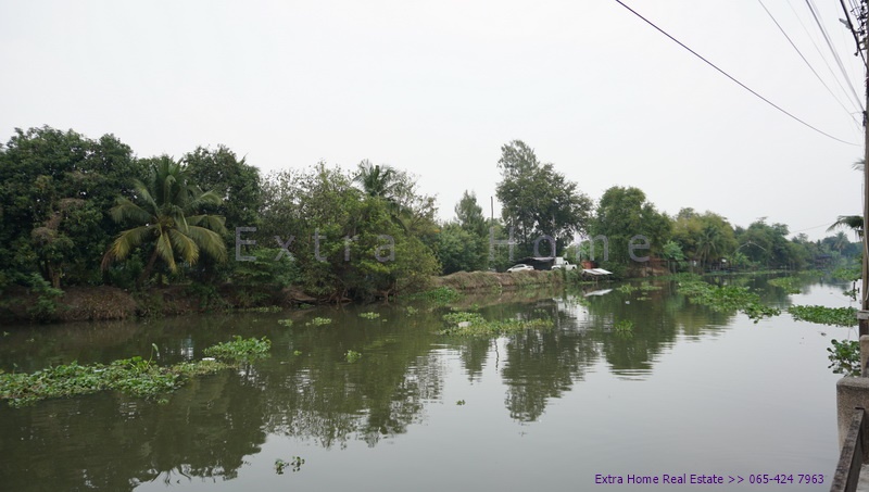 For SaleLandPhutthamonthon, Salaya : Land for sale next to the water, 376 sq m. Khlong Maha Sawat - Sala Thammasop, good weather.