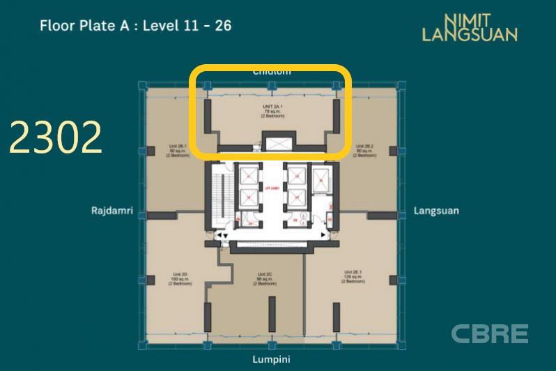 ขายดาวน์คอนโดวิทยุ ชิดลม หลังสวน : Unit 2302 Nimit Langsuan Best View and Best Price / 0886987956 K.Eeen