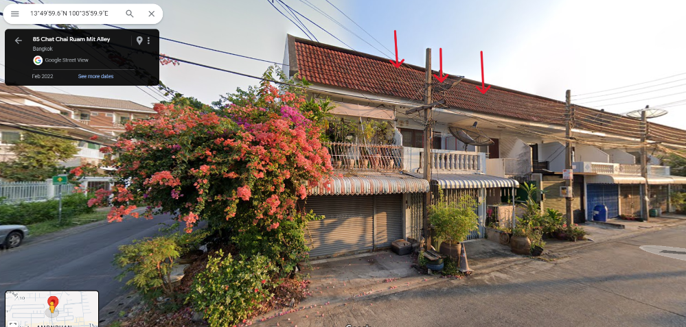 For SaleTownhouseKasetsart, Ratchayothin : Townhouse for sale, Senanikom Village 1 Soi Senanikom 25, Lat Phrao, near the entrance of the alley