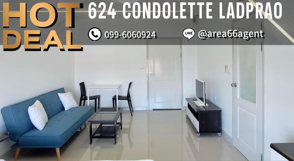 For SaleCondoSeri Thai, Ramkhamhaeng Nida : 🔥 For sale!! Condo 624 Condolette Ladprao