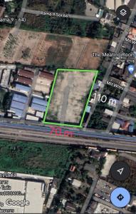 For RentLandRama9, Petchburi, RCA : Large land for rent, 5 rai, soil level already adjusted, location Rama 9 (Railway), suitable for businesses like #warehouses, #product storage, #worker camps, #parking or other businesses that are not concerned with location. low vision