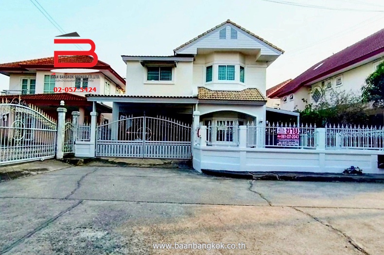 For SaleHousePathum Thani,Rangsit, Thammasat : Single house, Sathaporn Village, Khlong 4, area 60.4 sq m., Rangsit-Nakhon Nayok Road, Bueng Yitho Subdistrict, Thanyaburi District, Pathum Thani Province.