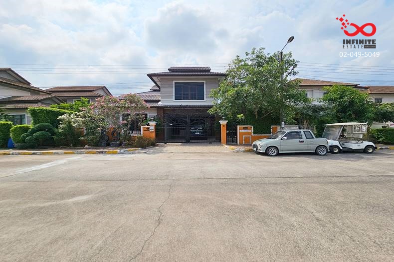 For SaleHouseMin Buri, Romklao : 2-story detached house for sale, 100 square meters, K.C. Natural Ville Village, Romklao, Romklao Road.