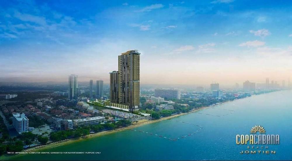 ขายดาวน์คอนโดพัทยา บางแสน ชลบุรี สัตหีบ : 🎉🎉คอนโดหรู 5 ดาว (Super Luxury) ติดทะเล(Sea view) เฟอร์นิเจอครบ พร้อมเข้าอยู่ทันที โครงการ Copacabana Beach จอมเทียน ขนาด 29 ตรม. ขายดาวน์ 1,300,000 บาท (ราคาขาย 3.4 ล้าน) 🎊🎊   (ถูกกว่าราคาหน้าโครงการเริ่ม 3.9 ล้าน)