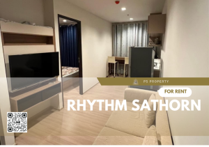 For RentCondoSathorn, Narathiwat : For rent 📌Rhythm Sathorn📌 City view, furniture, complete electrical appliances. Convenient travel near BTS Saphan Taksin.