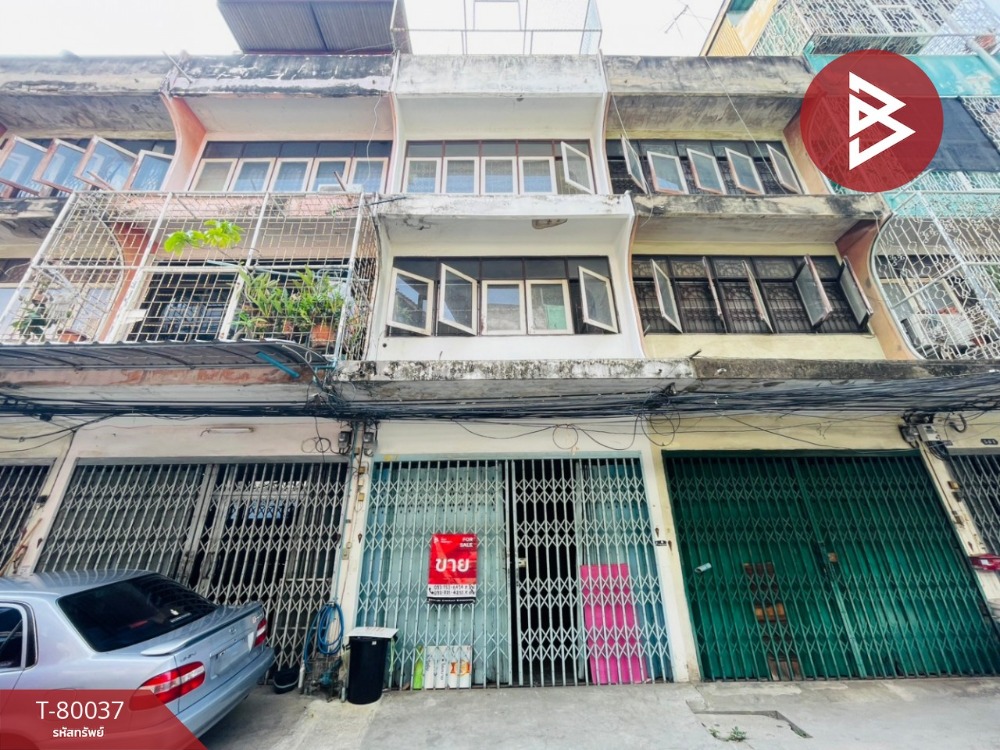 For SaleShophouseLadprao101, Happy Land, The Mall Bang Kapi : 3-story commercial building for sale, area 14 square meters, Wang Thonglang, Bangkok