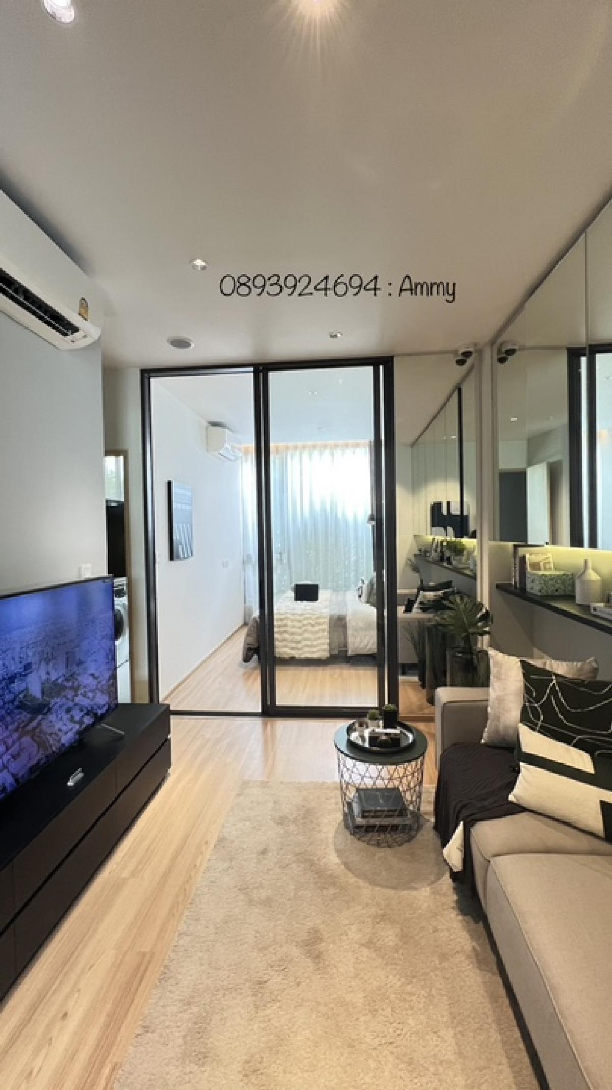 For SaleCondoOnnut, Udomsuk : 1 bedroom, closed kitchen, balcony, 28 sq m., great price in the Punnawithi area, only 450 meters from Bts. 🚆Special price only 2,821,215 baht ✅full furniture + curtain + voucher & Electrical appliances 🤗