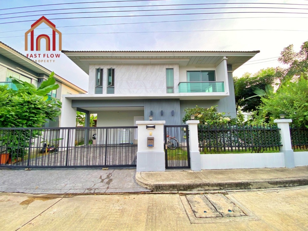 For SaleHouseNonthaburi, Bang Yai, Bangbuathong : For sale: Single house, Perfect Place Village, Rattanathibet, corner house, Sai Ma station, with good built-in furniture, selling below cost. Perfect Place Rattanathibet-Saima