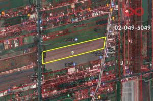 For SaleLandMin Buri, Romklao : Empty land for sale, 41 rai 33 square wah, next to the main road, Nimit Mai.