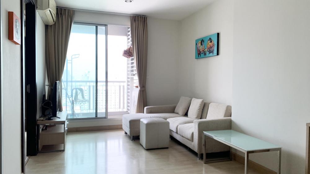 For RentCondoRatchadapisek, Huaikwang, Suttisan : For rent: Rhythm Ratchada 1 bed 46 sqm, high floor, beautiful room, ready to move in.