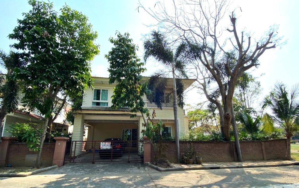 For SaleHouseRama5, Ratchapruek, Bangkruai : Single house Casa Ville Ratchaphruek - Chaengwattana, corner house, garden view.