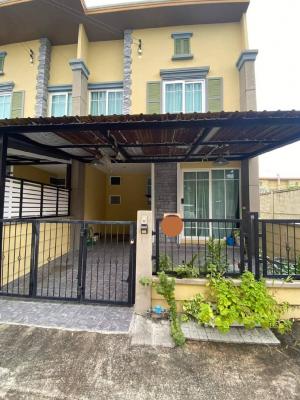 For SaleTownhouseNonthaburi, Bang Yai, Bangbuathong : 2-story townhouse for sale, corner house (Golden Town Village Rattanathibet) 🚩 near MRT Sai Ma