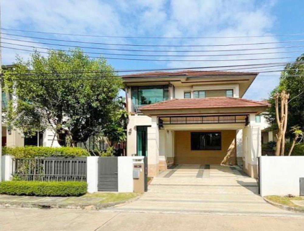 For SaleHousePinklao, Charansanitwong : Single house for sale, Setthasiri Village, Ratchapruek Charan 2, Khlong Chak Phra, Taling Chan, new condition, never occupied, shady project, surrounded by green trees