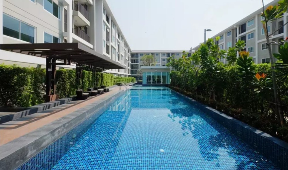 For SaleCondoPathum Thani,Rangsit, Thammasat : Condo for sale MT Residence Khlong Luang in front of Wat Phra Dhammakaya.