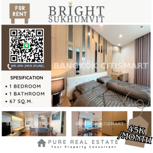 For RentCondoSukhumvit, Asoke, Thonglor : <Rent>📍bright sukhumvit 24📍beautifully decorated room Ready to move in