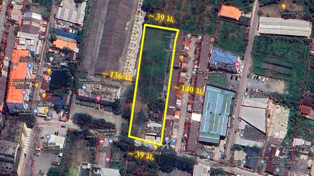 For SaleLandRattanathibet, Sanambinna : Land for sale, Rattanathibet Road, total area 3-1-10 rai.