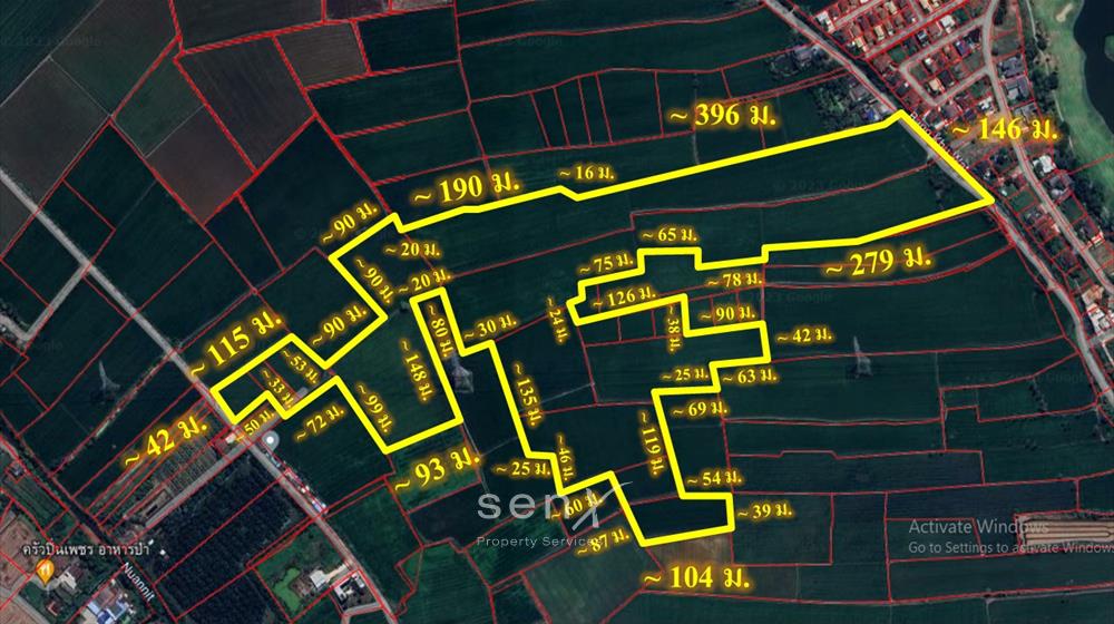 ขายที่ดินปทุมธานี รังสิต ธรรมศาสตร์ : ขายที่ดิน ถนน 345 ทำเลดี