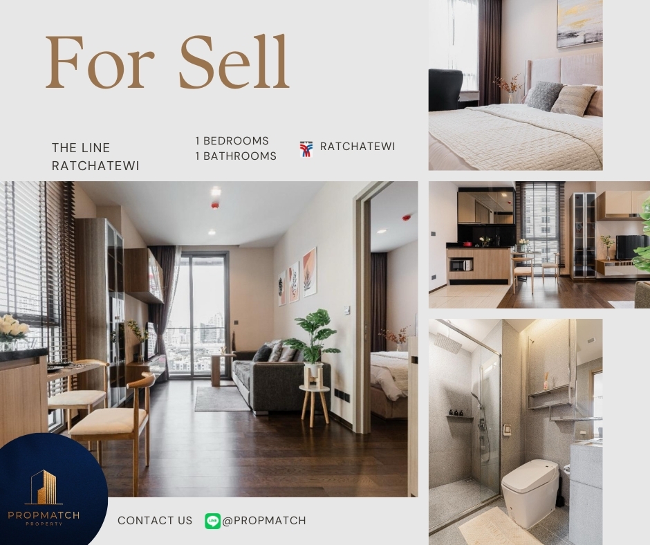 ขายคอนโดราชเทวี พญาไท : 🏙️ BEST DEAL FOR BUY | THE LINE  Ratchathew 1 Bedroom 1 Bathroom 34 sqm. - 7.49 M฿ Tel.0909426442 K.Film