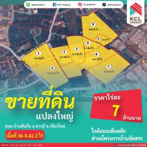 ขายที่ดินเชียงใหม่ : ขายที่ดินสารภี เชียงใหม่ พื้นที่ 36 ไร่ 3 งาน 42.2 ตรว.